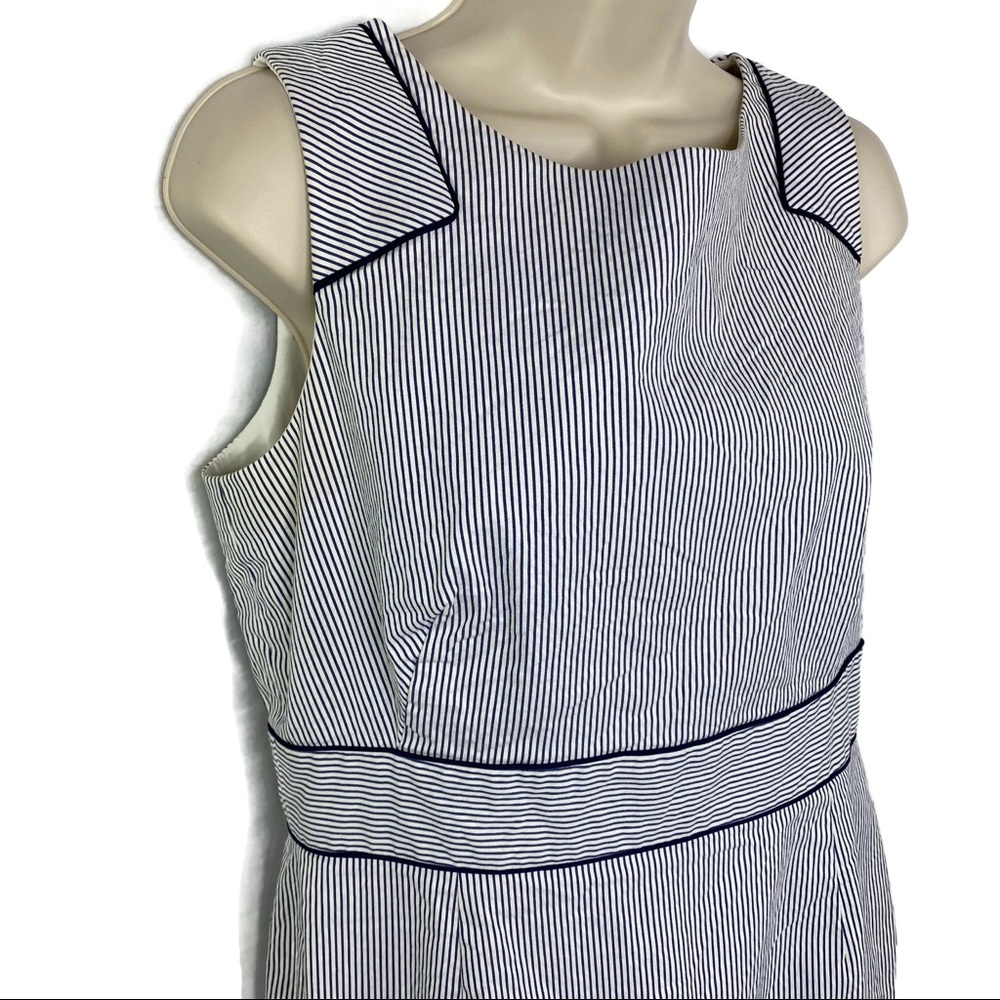 Alex Marie Pinstripe Sleeveless Dress Seersucker Material 10 - Picture 3 of 6
